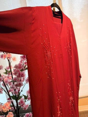 Ruby Glow Abaya  | Size 58 | W/ Scarf