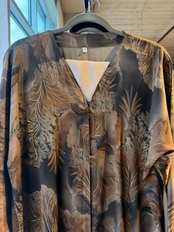 Bronze Marble Abaya | Size 58 | W/ Scarf
